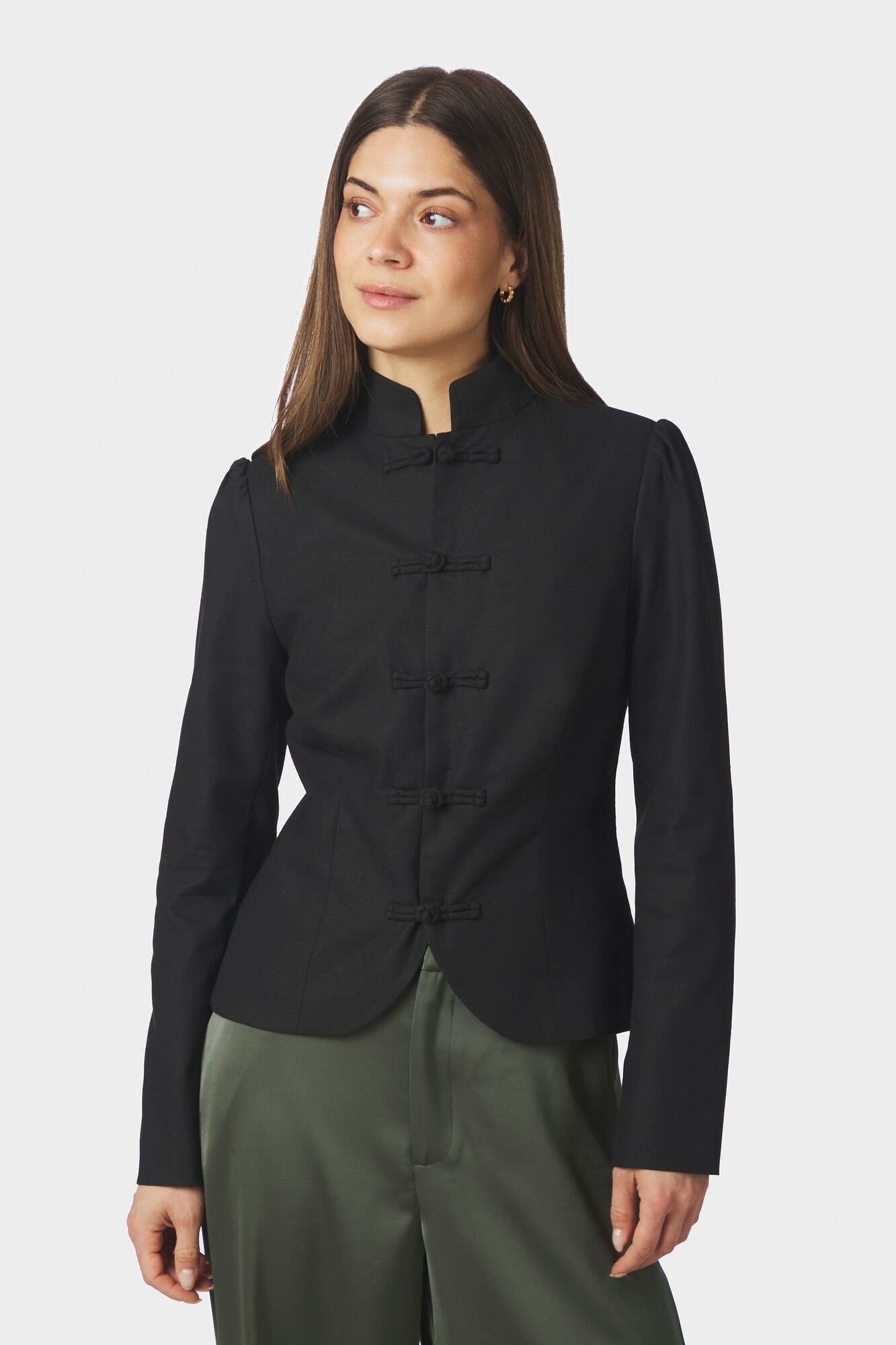 Ardena figursyet hørblazer – sort